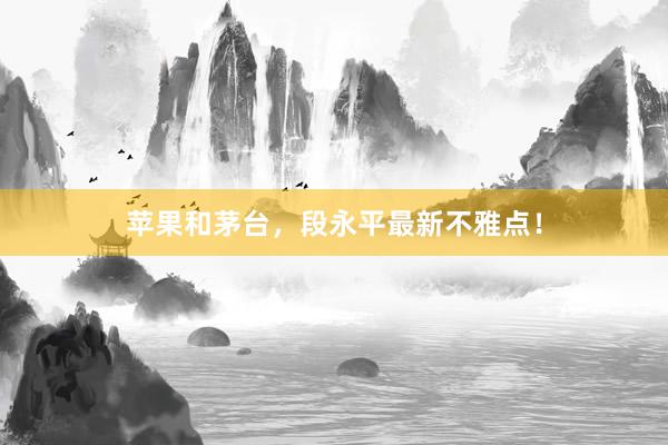 苹果和茅台，段永平最新不雅点！