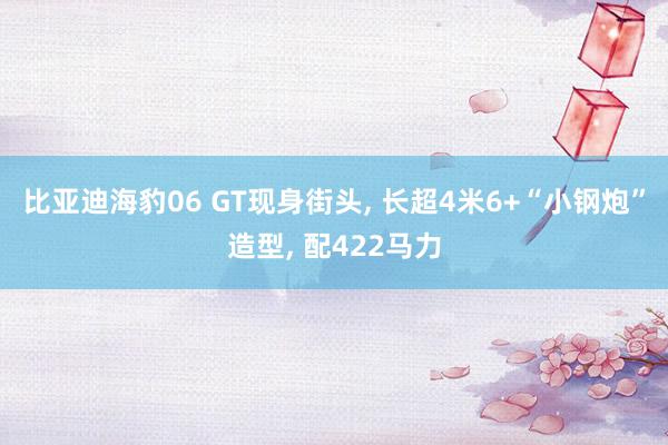 比亚迪海豹06 GT现身街头, 长超4米6+“小钢炮”造型, 配422马力