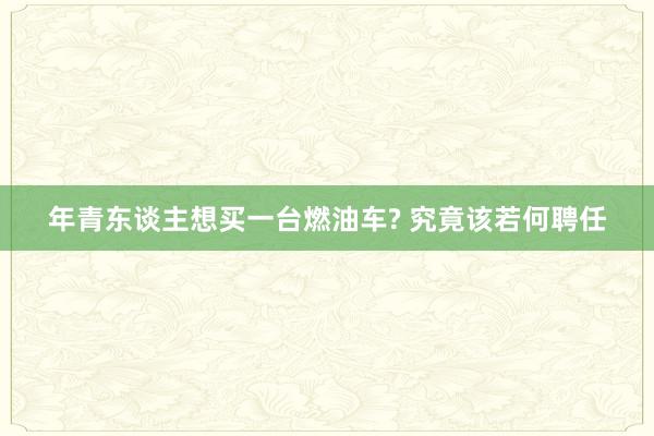 年青东谈主想买一台燃油车? 究竟该若何聘任