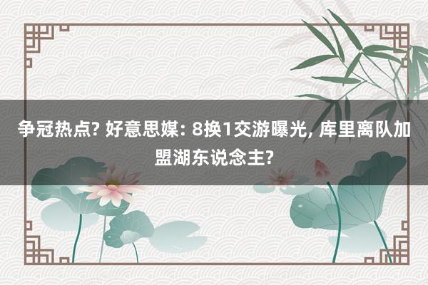 争冠热点? 好意思媒: 8换1交游曝光, 库里离队加盟湖东说念主?