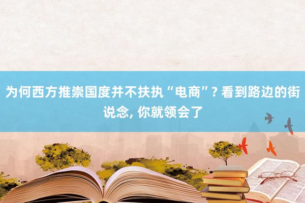 为何西方推崇国度并不扶执“电商”? 看到路边的街说念, 你就领会了