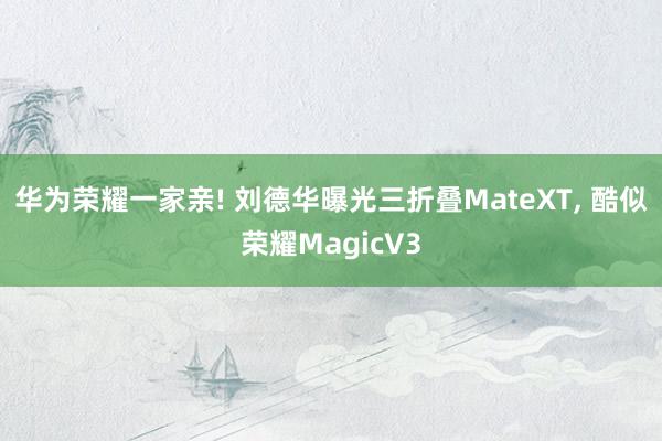 华为荣耀一家亲! 刘德华曝光三折叠MateXT, 酷似荣耀MagicV3