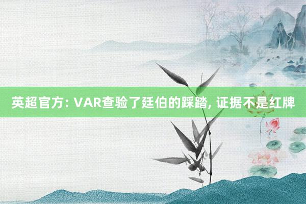 英超官方: VAR查验了廷伯的踩踏, 证据不是红牌